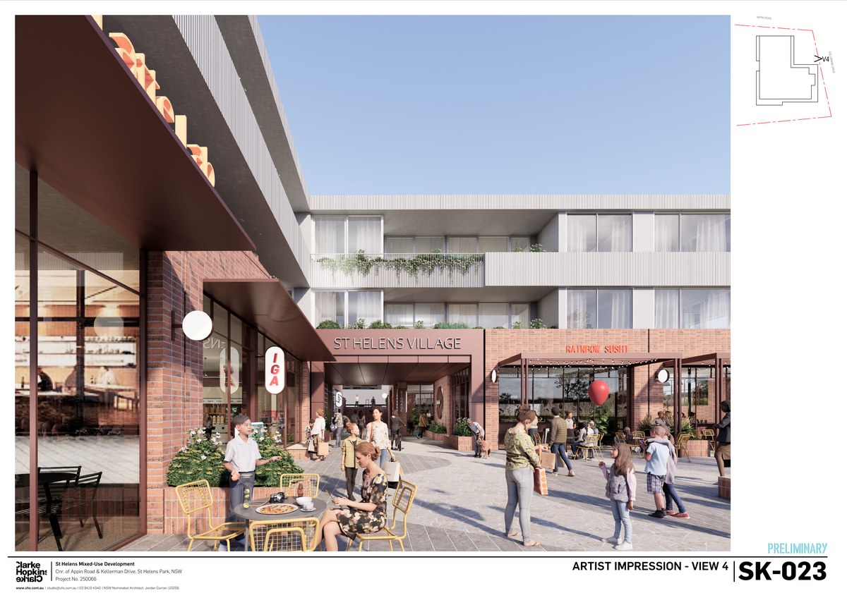 St Helens Village mixed-use development artist impression